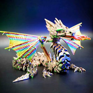 Logo kustom cetak 3D tongkat plastik naga mekanis pernapasan api mainan promosi untuk anak-anak menampilkan hewan & dinosaurus - Product Image 5