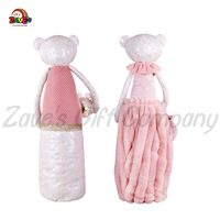 Zaves Dame un abrazo 51CM mujer rosa oso sin ojos juguete de peluche boda Día de San Valentín pareja regalo decoración interior fabricante de muñecas personalizado