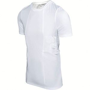 เสื้อยืดผู้ชายแบบมีซองปืนในตัว สำหรับพกพาแบบซ่อนได้ตลอดวัน สวมใส่สบาย ระบายอากาศได้ดี - Product Image 1