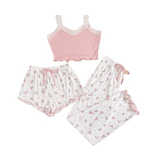 Nova Chegada Design de Moda Macio Sexy Lace Suave Leite De Seda Lingerie Pijamas Set Pijamas Pijamas para Mulheres Meninas - Product Image 5