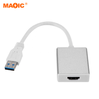 Adaptateur USB3.0 vers HDMI Adaptateur convertisseur USB vers HDMI Adaptateur vidéo multi-affichage pour projecteur d'ordinateur portable Windows