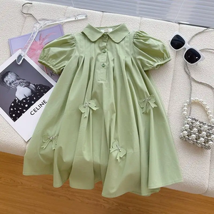 slim fit dress slacks Dewlily Summer Dress Korean Fashion Teens 20s 30s Cute Leg-Lengthening Date Gathered Tiered Ruffled Sleeves Casual Pretty A-Line