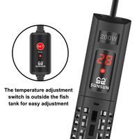 SUNSUN – tige chauffante pour Aquarium sans éclatement, affichage numérique, tortue, Aquarium, Thermostat automatique, chauffage d'aquarium en plastique