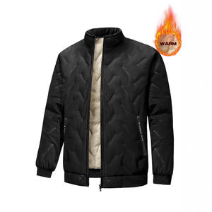 Heren Casual Pakken Fleece Winter 2-delig Set met Ritszakken voor Koude Bescherming 100% Polyester Warme Jas en Broekpakken - Product Image 3