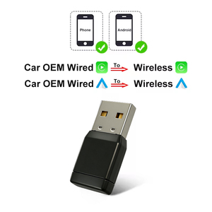 Adaptador Inalámbrico CarPlay y Android Auto, Mini USB C con Cable a Inalámbrico, Portátil, BT para Autos - Product Image 1