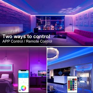 DAYBETTER 130ft LED Strip Lights <b>RGB</b> Indoor Desk Bedroom Decor with Remote 24V Smart Power Supply Birthday Gifts - Product Image 4