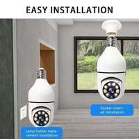 Caméra Ampoule Wi-Fi 2.4G à 360 Degrés YCC365plus V380 Pro Tuya Yi Lot Caméra de Sécurité Sans Fil pour la Maison