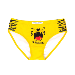 Ropa interior con estampado de tigre amarillo para niñas Buonic, talla 4/6 6/8 8/10 10/12 - Product Image 1