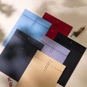 Biểu tượng tùy chỉnh in Kraft túi giấy phong bì với nút chuỗi Tie cho các tập tin thẻ hình ảnh-gửi thư Túi - Product Image 2