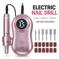 Perceuse à ongles personnalisée avec moteur à balais 45000 tr/min pour ongles en acrylique, manucure, pédicure, vente en gros