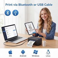 Imprimante d'étiquettes d'expédition thermique portable 4x6 pouces, imprimante d'étiquettes d'expédition sans fil, imprimante de codes-barres pour la maison et le bureau
