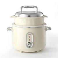 Cuisinière à riz électrique automatique portable multi-usages avec cuiseur vapeur en plastique et pelle doseuse