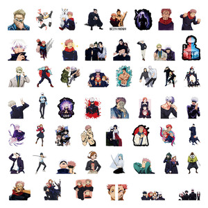 50 pièces dessin animé Anime Graffiti décorations pour bagages manuels ordinateurs portables ordinateurs de bureau planches à roulettes autocollants étanches - Product Image 4