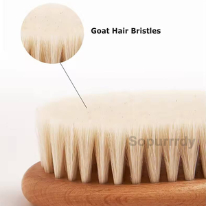 Brosse à cheveux pour bébé en <span class=keywords><strong>bois</strong></span> avec logo personnalisé, brosse à cheveux pour enfants, brosse à cheveux pour massage, mini brosse à cheveux pour nouveau-né, <span class=keywords><strong>peigne</strong></span> pour bébé, ensemble cadeau pour bébé - Product Image 4