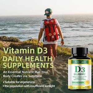 Fabricante OEM Certificado de etiqueta privada Suplementos D3 K2 Vitaminas Vitamina D3 10000 Iu Softgel - Product Image 3