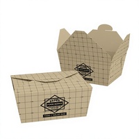 Boîtes à emporter en carton imprimées en couleur personnalisées de qualité alimentaire, emballages pour la restauration rapide pour poulet frit