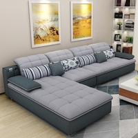 Ensemble de canapés sectionnels modernes et simples pour salon, unités grandes et petites avec technologie de mobilier complet pour appartement ou villa