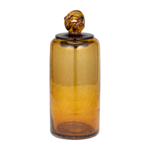 Vaso Decorativo in Vetro con Coperchio a Nodo per Arredamento Soggiorno - Product Image 2