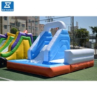 Toboggan aquatique gonflable commercial pour piscine, parc aquatique gonflable extérieur pour enfants