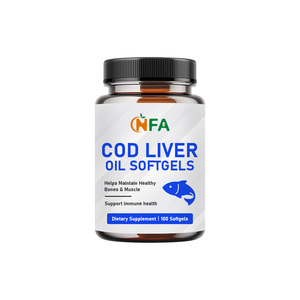 Gélules d'huile de foie de morue en gros avec vitamines et oméga-3 pour soutenir la santé musculaire et osseuse, et le système immunitaire - Product Image 1