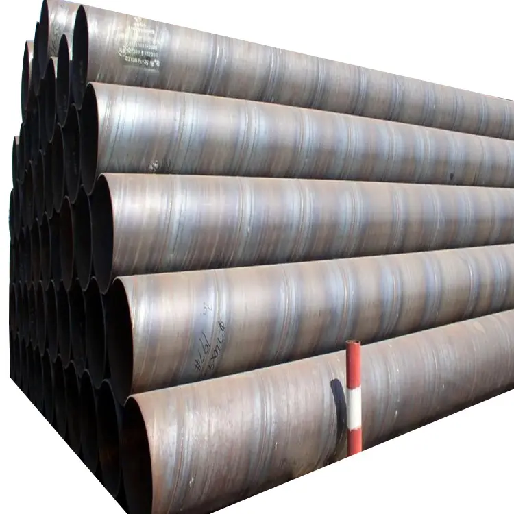 Construction materials Large diameter High Strength 0.8 - 12.75 mm Hot Rolled Spiral Welded Round Carbon Steel Pipe
