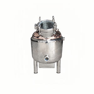 Penyuling alkohol 50L,100L,200 dapat disesuaikan tangki jaket ganda tembaga baja tahan karat. - Product Image 1