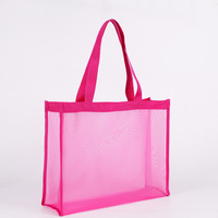 Sac de maquillage en maille noire personnalisé avec poignée, pochettes de voyage pour femme – Offre spéciale