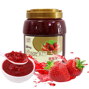 3kg Ingredientes para Bubble Tea con Puré de Frutas en Trozos Grandes, Mermelada de Fresa Fresca, Venta al por Mayor de Fábrica, 6 Tarros/Caja, Premium - Product Image 5