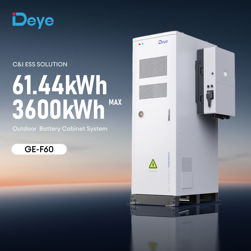 GE-F60 Deye все в одном инвертор и литиевая батарея 100Ah 60Kwh 360Kwh 600Kwh Lifepo4 аккумулятор для хранения энергии наружный шкаф