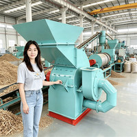 Broyeur de sciure de bois multifonctionnel 22KW 2T/H avec moteur pour déchets de bois, bambou, livres, pailles de culture