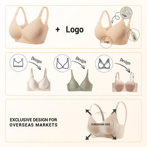 เสื้อยกทรงสตรีไร้สายพิมพ์โลโก้ผ้านิ่มระบายอากาศได้รูปปั้นรูปเต้า<span class=keywords><strong>นม</strong></span>สวย - Product Image 6