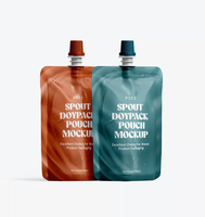 Mini paquet de recharge de liquide découpé debout avec impression personnalisée jus de gelée liqueur eau boisson Sac en plastique Pochette debout Pochette à bec verseur