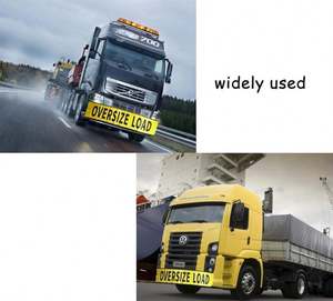 Impression personnalisée 18 pouces X 84 pouces Mesh véhicule remorque sécurité routière surdimensionné charge bannière avec cuir Pu et crochet - Product Image 5