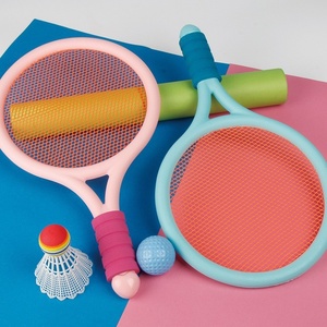 Raquette de tennis éducative <span class=keywords><strong>pour</strong></span> enfants débutants, jouet en plastique/PE, modèle 008, <span class=keywords><strong>pour</strong></span> la maternelle, l'extérieur, l'interaction parent-enfant - Product Image 1