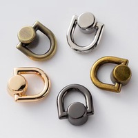 BC004 Boutons de poste à bille rotatifs à 360 degrés avec anneau en D Anneau en métal pour accessoires de matériel de sac à dos Argent