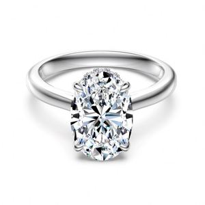 Dylam <b>Dainty</b> High End Jewelry 925 Sterling Silver Wedding Band 4.0ct D VVS1 Moissanite Stone Women Bridal Promise Engage <b>Rings</b> - Product Image 1