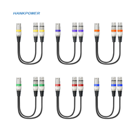 Coque en alliage de zinc 4mm de diamètre extérieur 2 en 1 3Pin XLR mâle à femelle Câble audio pour microphone
