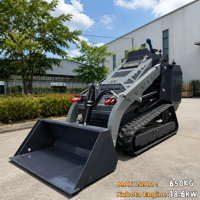 Mini-chargeuse compacte sur chenilles avec pompe à piston haute performance, capacité de charge 650 kg, vente en gros, idéale pour l'aménagement paysager
