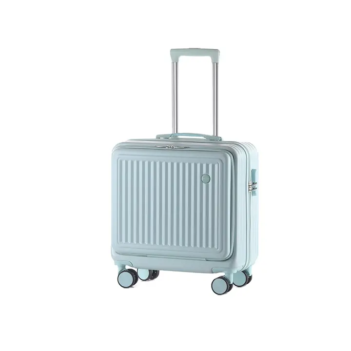 Seyahat valiz ayarlanabilir Custom Made tekerlekler üzerinde küçük ciltli siyah pembe toptan Vintage valizler