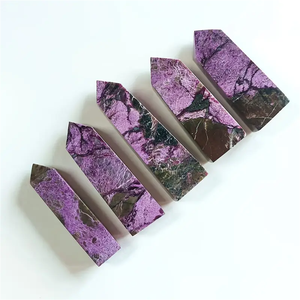 คริสตัลธรรมชาติ ปูร์ปูไรต์ ทรงสี่เหลี่ยม หายาก สีม่วง แมงกานีส ฟอสเฟต หินบำบัด สำหรับสะสม ตกแต่งบ้าน ขายส่ง - Product Image 2