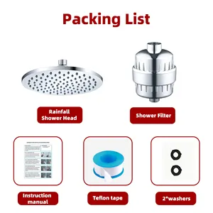 Mưa và cao pressure15/18/20 Stage Shower Head Set hệ thống với bộ lọc cho nước cứng