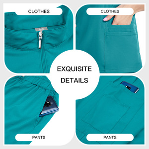 Women Hospital Uniform <b>Set</b> Moisture Wicking Split Design Workwear For Nurses <b>Doctors</b> Spa Salon Use - Product Image 3