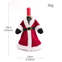 Housse de bouteille de vin de Noël, pull de Père Noël pour bouteille, décorations de Noël réutilisables, décorations de table pour le Nouvel An, cadeau de fête
