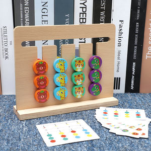 Juguetes Educativos para Niños, Juego de Madera de Doble Cara Montessori, Ayuda Didáctica, Clasificación de Frutas de Cuatro Colores, Juego de Lógica - Product Image 3