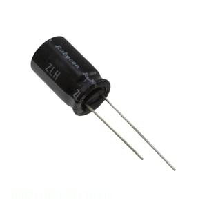 Condensador de Canal de Fabricante, Aluminio, 82uF, 20%, 100V, Radial, de Orificio Pasante, 100ZLH82MEFC10X16 - Product Image 1