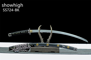 Épée Katana Dachi noire faite à la main, jouet de collection pour cosplay SS724BK - Product Image 5