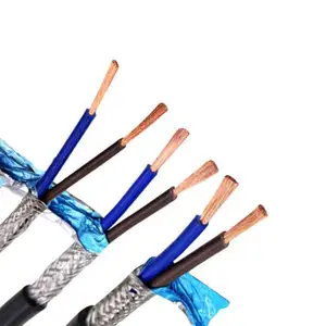 CCC Certified RVVP 2*2.5mm 300/300V Stranded Copper PVC Insulation Foil/Braid Shielded Flexible Electrical House Building Wire