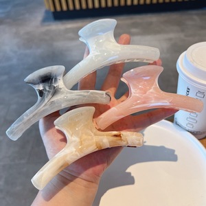 Nouvelle Pince à Cheveux Courbée Style Français, Élégante en Résine, Bijou de Tête Quotidien pour Femme, Accessoire en Plastique - Product Image 1