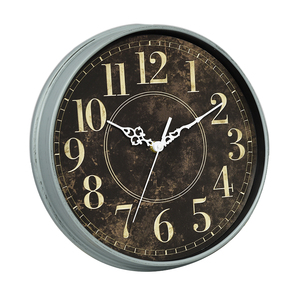 Oem/ODM 12 Inch Phong Cách Cổ Thạch Anh <span class=keywords><strong>Analog</strong></span> Đồng Hồ Treo Tường Trang Trí Nội Thất Với Biểu Tượng Tùy Chỉnh Im Lặng Nhựa Đồng Hồ Treo Tường - Product Image 1