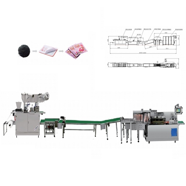 SBF800+NB350 Automation Waist Patches Hot Compress Patch Warm Uterus Paste Production Packing Line